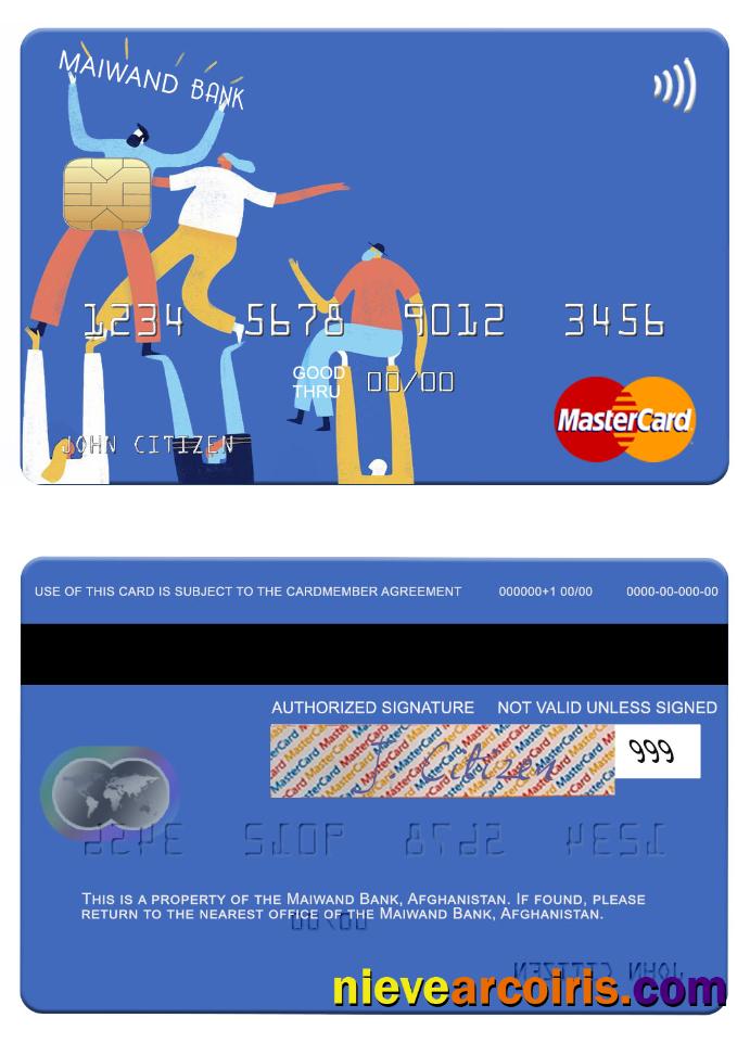 Afghanistan Maiwand Bank mastercard
